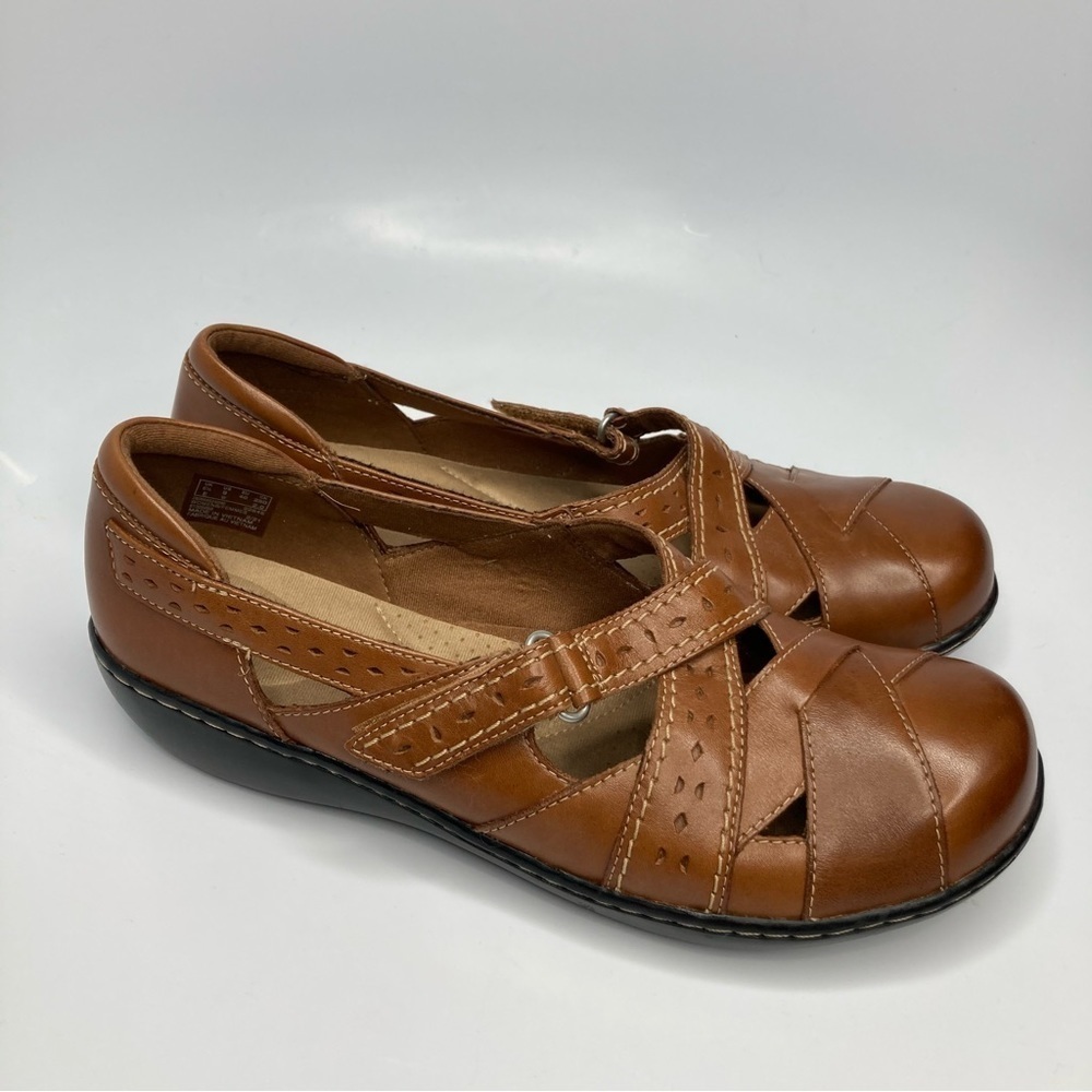 Clarks Ashland spin Q‎ loafers brown leather size 9